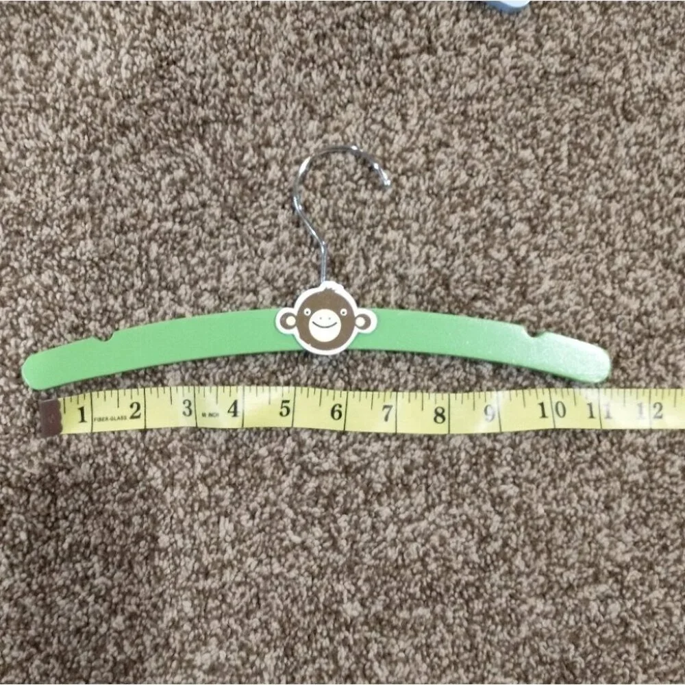 Set of 4 Wood Kid's Hangers - Alligator, Monkey, Christmas, Santa, Randeer